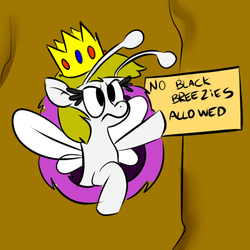 Size: 1000x1000 | Tagged: safe, artist:benja, oc, oc only, ask ask-the-ponies, kkk, kluxy, racism, rule 63, solo