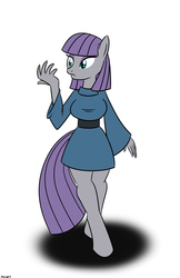 Size: 1128x1742 | Tagged: safe, artist:mofetafrombrooklyn, maud pie, earth pony, anthro, g4, female, solo