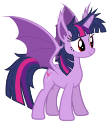 Size: 5300x6000 | Tagged: safe, artist:magister39, twilight sparkle, bat pony, pony, g4, absurd resolution, bat ponified, cute, female, hilarious in hindsight, mare, race swap, simple background, solo, spread wings, transparent background, twiabetes, twibat, twilight sparkle (alicorn), vector, wings