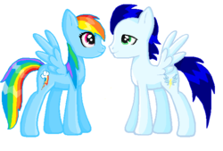 Size: 632x426 | Tagged: safe, artist:kucolkucolika, rainbow dash, soarin', g4, female, male, ship:soarindash, shipping, straight