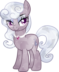 Size: 5356x6500 | Tagged: safe, artist:theshadowstone, oc, oc only, oc:crystal ismene, earth pony, pony, absurd resolution, bedroom eyes, crystallized, looking at you, necklace, simple background, smiling, solo, transparent background, vector