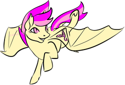 Size: 672x456 | Tagged: safe, artist:zafurra, oc, oc only, unnamed oc, bat pony, pony, solo