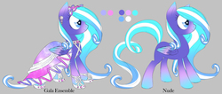Size: 1378x582 | Tagged: safe, artist:alicornparty, oc, oc only, pegasus, pony, adoptable, clothes, dress, gala dress