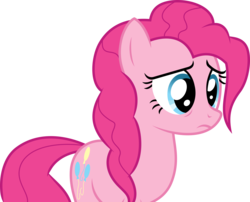 Size: 7415x6000 | Tagged: safe, artist:gamemasterluna, pinkie pie, earth pony, pony, g4, maud pie (episode), absurd resolution, deflated, female, mare, sad, simple background, solo, transparent background, vector, when she doesn't smile