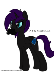 Size: 720x960 | Tagged: safe, artist:adamirvine, oc, oc only, oc:nyx, alicorn, pony, alicorn oc, moustache, solo