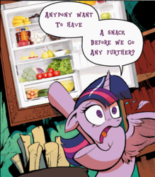 Size: 862x983 | Tagged: safe, idw, twilight sparkle, alicorn, pony, g4, spoiler:comic, female, mare, meme, refrigerator, solo, twilight sparkle (alicorn)