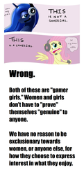 Size: 928x1912 | Tagged: safe, fluttershy, princess luna, gamer luna, g4, adventure in the comments, background pony strikes again, batman thread, drama, gamer girl, jontron thread, op is a duck, op is trying to start shit, spiderman thread, text, thread war