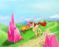 Size: 6000x4800 | Tagged: safe, artist:hereticalrants, oc, oc only, oc:sprocket, horse game, absurd resolution, crystal empire