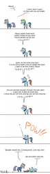 Size: 450x1533 | Tagged: safe, artist:foudubulbe, boulder (g4), maud pie, rainbow dash, g4, comic, lying down, pointy ponies, pun