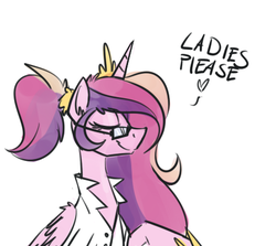 Size: 437x390 | Tagged: safe, artist:helhoof, princess cadance, g4, female, glasses, solo