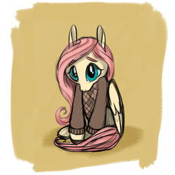 Size: 900x900 | Tagged: safe, artist:random-gal, fluttershy, g4, clothes, female, solo, sweater, sweatershy