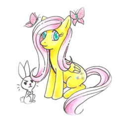 Size: 986x973 | Tagged: safe, artist:hopelessromantic721, angel bunny, fluttershy, g4