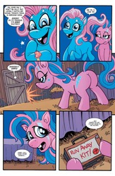 Size: 663x1019 | Tagged: safe, earth pony, pony, butt, charliehorse, comic, dynamite entertainment, my little phony, parody, plot, preview
