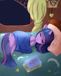 Size: 800x1000 | Tagged: safe, artist:lolikko, twilight sparkle, g4, female, sleeping, solo