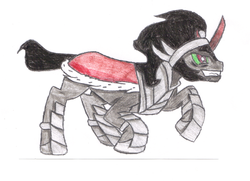 Size: 1024x743 | Tagged: safe, artist:shadowreapermlp, king sombra, g4, male, solo, traditional art