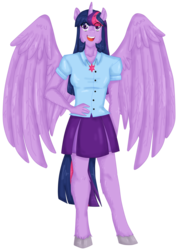 Size: 1024x1429 | Tagged: safe, artist:namyg, twilight sparkle, anthro, unguligrade anthro, g4, clothes, equestria girls outfit, female, solo, twilight sparkle (alicorn), unshorn fetlocks