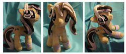 Size: 1024x442 | Tagged: safe, artist:buttsnstuff, oc, oc only, earth pony, pony, customized toy, headphones, irl, photo, plushie, solo