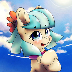 Size: 1280x1280 | Tagged: safe, artist:espeon, coco pommel, g4, cute, female, solo
