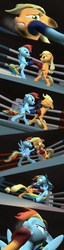 Size: 1280x4986 | Tagged: safe, artist:johnflaherty, applejack, rainbow dash, g4, 3d, boxing, gmod