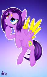 Size: 3706x6000 | Tagged: safe, artist:axioma_dice, oc, oc only, pegasus, pony, flying, heterochromia, solo