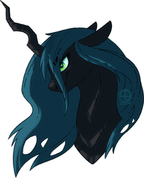 Size: 400x494 | Tagged: safe, artist:thomisus, queen chrysalis, changeling, changeling queen, g4, female, solo