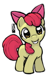 Size: 1000x1500 | Tagged: safe, artist:inkwel-mlp, apple bloom, earth pony, pony, g4, female, filly, foal, simple background, solo, transparent background