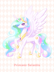 Size: 600x800 | Tagged: safe, artist:catmissile, artist:jonako, princess celestia, alicorn, pony, g4, cute, cutelestia, engrish, female, mare, misspelling, pixiv, solo