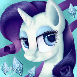 Size: 894x894 | Tagged: safe, artist:lucydubstepmands, rarity, g4, female, portrait, solo