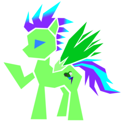 Size: 6000x6000 | Tagged: safe, artist:flamevulture17, oc, oc only, pegasus, pony, absurd resolution, angular, solo, tea dash