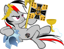 Size: 625x484 | Tagged: safe, artist:laborpony, pegasus, pony, g4, female, flag, german, german dash, german empire dash, germany, helmet, history, mare, nation ponies, prussia, simple background, solo, transparent background, twilight scepter