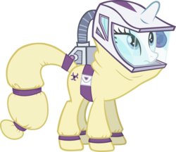 Size: 6000x5180 | Tagged: safe, artist:notlikelyanartist, rarity, pony, unicorn, g4, absurd resolution, female, hazmat suit, mare, simple background, solo, transparent background, vector