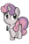 Size: 1000x1500 | Tagged: safe, artist:inkwel-mlp, sweetie belle, pony, unicorn, g4, female, filly, foal, horn, simple background, solo, transparent background