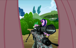 Size: 1262x803 | Tagged: safe, fluttershy, spike, twilight sparkle, g4, call of duty, call of duty: modern warfare 2, shitposting