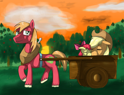 Size: 3300x2550 | Tagged: safe, artist:mlj-lucarias, apple bloom, applejack, big macintosh, earth pony, pony, g4, high res, male, stallion