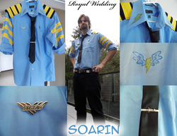 Size: 3300x2550 | Tagged: safe, artist:mlj-lucarias, soarin', human, g4, cosplay, high res, irl, irl human, photo, wonderbolts dress uniform