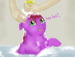 Size: 1024x768 | Tagged: safe, artist:waggytail, fluffy pony, bath, fluffy pony doesn't drown, hugbox, solo, splashing