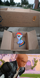 Size: 600x1165 | Tagged: safe, rainbow dash, pegasus, pony, fanfic:my little dashie, g4, dashie meme, disney, evil people finding dash meme, exploitable meme, kingdom hearts, master xehanort, meme, xehanort