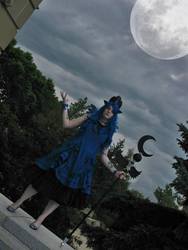 Size: 720x960 | Tagged: safe, artist:cute-beast-ookami, princess luna, human, g4, cosplay, irl, irl human, moon, moon work, photo, scepter, solo