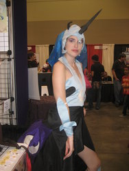 Size: 1600x2133 | Tagged: safe, nightmare moon, human, g4, convention, cosplay, fan expo, irl, irl human, photo, solo