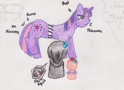 Size: 1600x1156 | Tagged: safe, artist:ventusskyress14, twilight sparkle, moogle, pony, unicorn, g4, axel, crossover, dialogue, disney, female, final fantasy, kingdom hearts, mare, roxas, speech bubble, text, xion