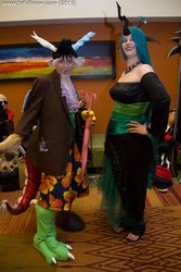 Size: 1365x2048 | Tagged: artist needed, safe, discord, queen chrysalis, human, g4, 2013, convention, cosplay, irl, irl human, ndk, photo