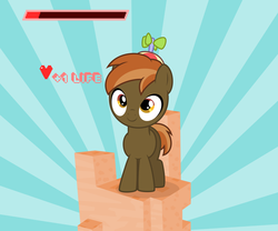 Size: 6000x5000 | Tagged: safe, artist:csillaghullo, button mash, earth pony, pony, g4, absurd resolution, colt, male, minecraft, solo, vector