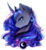 Size: 1590x1724 | Tagged: safe, artist:koveliana, princess luna, alicorn, pony, g4, beautiful, bust, chromatic aberration, color porn, crying, female, horn, jewelry, mare, portrait, profile, regalia, sad, simple background, solo, tiara, transparent background