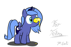 Size: 3000x2000 | Tagged: safe, artist:dappercat-uk, princess luna, g4, butter, cute, female, filly, high res, lunabetes, solo, woona