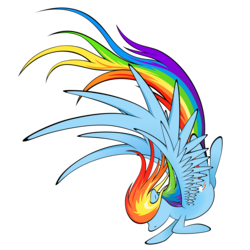 Size: 3000x3000 | Tagged: safe, artist:flamevulture17, rainbow dash, pegasus, pony, g4, female, flying, high res, solo