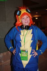 Size: 640x960 | Tagged: safe, spitfire, human, g4, clothes, cosplay, irl, irl human, photo, solo, uniform, wonderbolts uniform