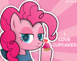 Size: 3637x2875 | Tagged: safe, artist:mrcbleck, pinkie pie, g4, cupcake, female, high res, solo