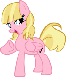 Size: 684x799 | Tagged: safe, artist:ironm17, oc, oc only, pegasus, pony, andrea libman, female, folded wings, mare, open mouth, pegasus oc, simple background, solo, transparent background, wings