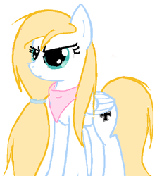 Size: 401x449 | Tagged: safe, oc, oc only, pegasus, pony, bandana, blonde, clothes, female, flockmod, iron cross, mare, scarf, simple background, solo, white background