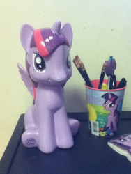 Size: 720x960 | Tagged: safe, twilight sparkle, alicorn, pony, g4, bank, female, jin, mare, toy, twilight sparkle (alicorn)